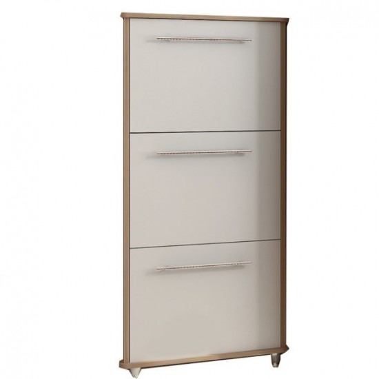 Shoe cabinet in the hallway made of chipboard Niagara 580 3D Sokme oak sonoma/white