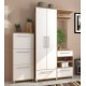 Shoe cabinet in the hallway made of chipboard Niagara 580 3D Sokme oak sonoma/white