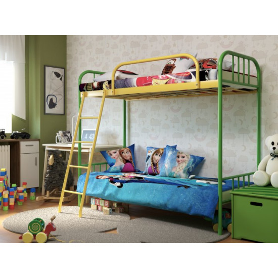 Bunk bed Bambo Duo Metacam Green + Yellow 60x140