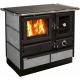 Wood-burning stove with water circuit and MBS SUPER THERMO MAGNUM STONE stove