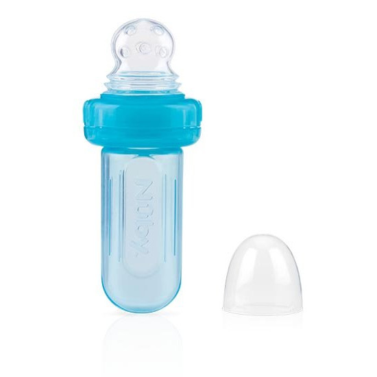 Silicone nibbler Nuby Easy Squeezy with cap Blue (5577blu)