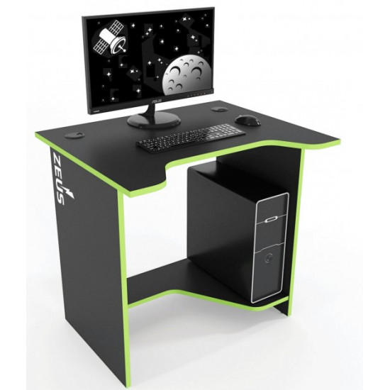 Gaming table Zeus Sputnik black-lime SP-1