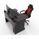 Gaming table Zeus TRON black-red