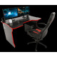 Gaming table Zeus TRON black-red