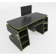 Gaming table Zeus Galaktika black-lime GA-1