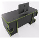 Gaming table Zeus Galaktika black-lime GA-1