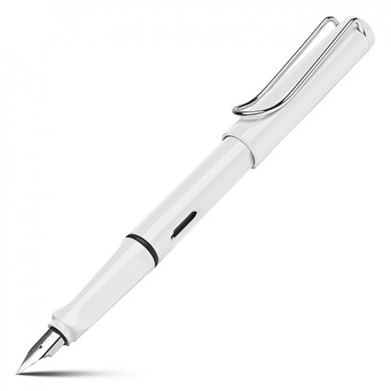 Чорнильна ручка Lamy Safari біла перо F (тонке)