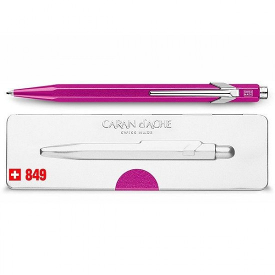 Кулькова ручка Caran d'Ache 849 Popline Metallic Violet фіолетова 849.850