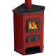 Cast iron stove - fireplace MBS CORNER red