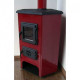 Cast iron stove - fireplace MBS CORNER red