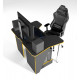 Gaming table ZEUS IGROK-3L black + yellow with LED backlight