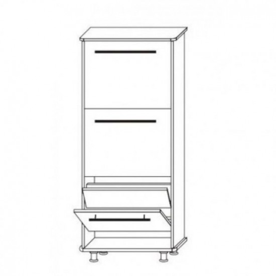 Shoe cabinet Sokme Niagara 580/3D Sonoma Oak / White