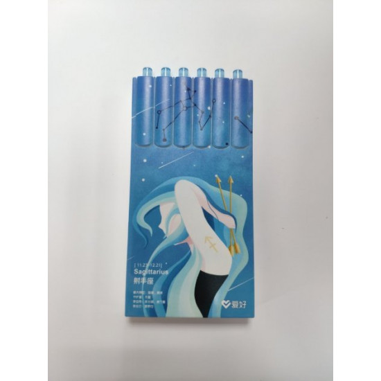 Set of gel pens AIHAO Zodiac signs Sagittarius 6 pcs