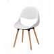 Plastic dining chair on wooden legs Onder Mebli GAIL WHITE 07