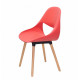 Plastic dining chair on wooden legs Onder Mebli GAIL ORANGE 72