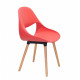 Plastic dining chair on wooden legs Onder Mebli GAIL ORANGE 72