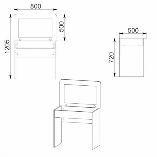 Dressing table for bedroom 7 Companit Beech