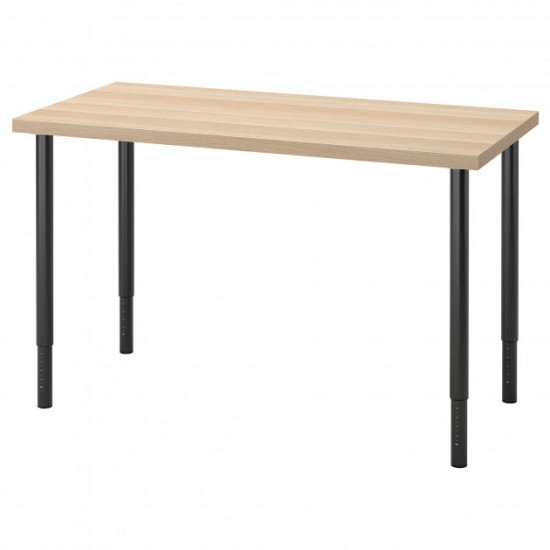 Desk IKEA LAGKAPTEN / OLOV 120x60 cm oak, black 794.169.06