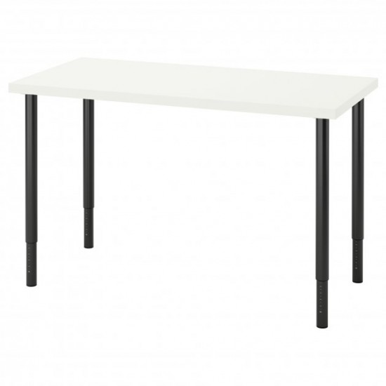 Desk IKEA LAGKAPTEN / OLOV 120x60 cm white, black 194.167.73