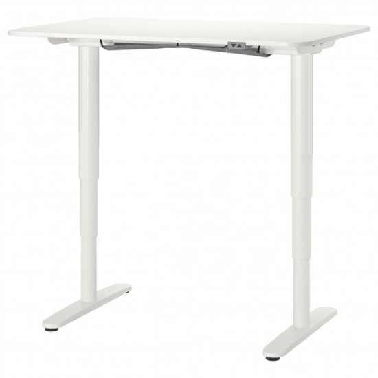 Computer desk IKEA BEKANT 120x80 cm with adjustable height white 490.225.19