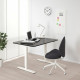 Computer desk IKEA BEKANT 120x80 cm with adjustable height Black, white 892.822.42