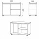 Shoe cabinet Kompanit TO-18 Alba (70x30x46.5 cm)