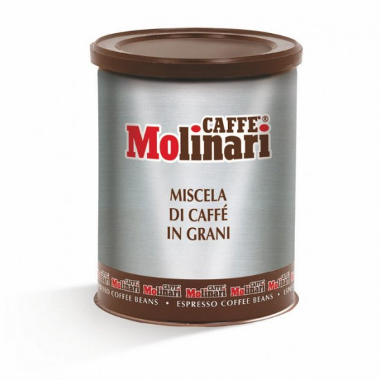 Кофе зернове Caffe Molinari Cinque Stelle (П'ять зірок), металева банка 250г.