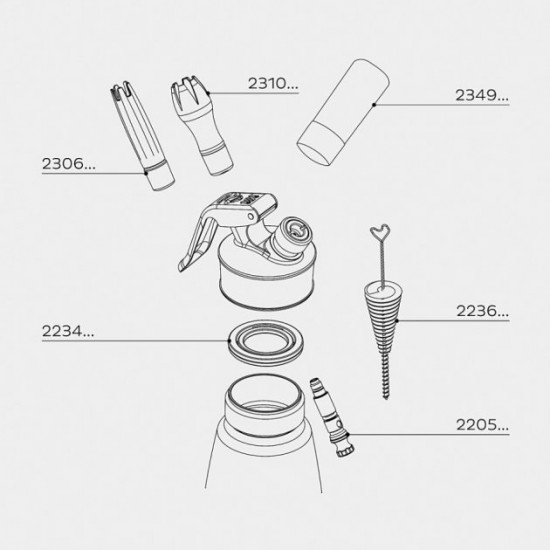 Cream siphon ISI 1630 Profi Whip 0.5 l (601-1630)