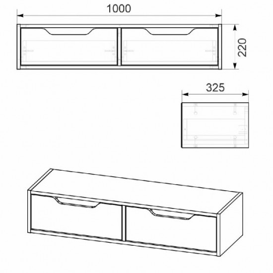 Dressing table KOMPANIT 11 HINGED Beech