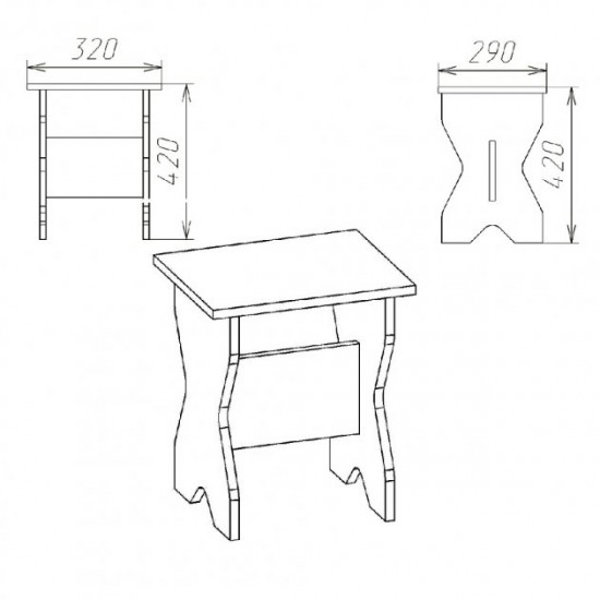 Stool KOMPANIT T-1 Wenge