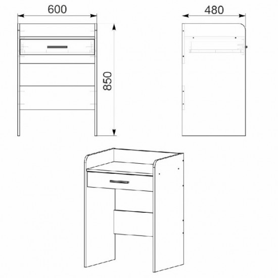 Dressing table KOMPANIT 10 Alder