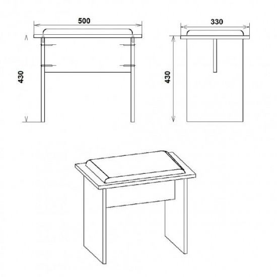 Stool KOMPANIT T-7 ABS Beech