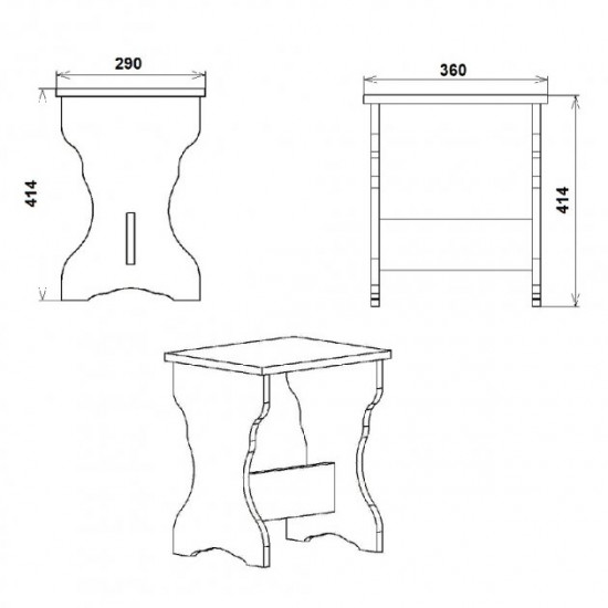 Stool KOMPANIT T-5 ABS Alder