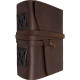 Notebook with leather cover B6 dark brown lined sheets