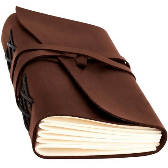 Leather notepad A5 Brown lined sheets