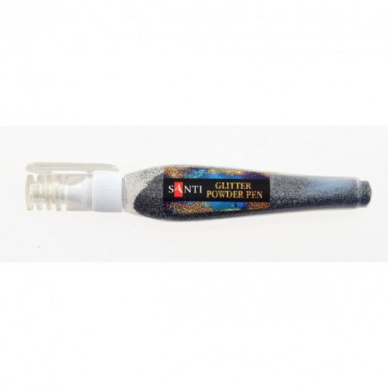 Santi pen with loose glitter 10 g black (411745)