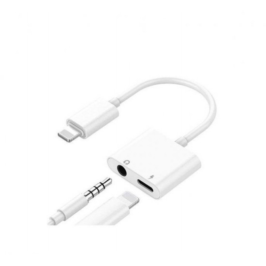 Adapter 2 in 1 adapter Lightning headphone jack 3.5 mm