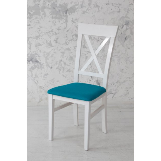 Dining chair Mix furniture Cross white / turquoise