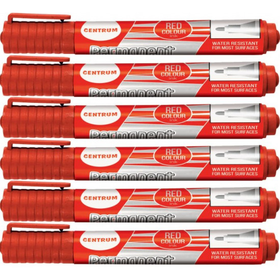 Set of permanent markers Centrum round red 6 pcs (808356KV) (2000998451967)