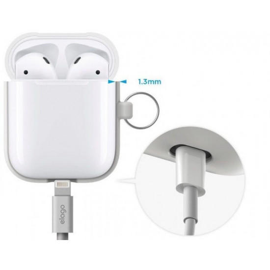 Elago Hang Silicone Case for Airpods White (EAPSC-HANG-WH)