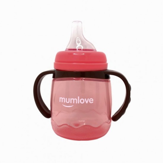 Sippy cup Mumlove PL1020 with silicone spout 180 ml pink