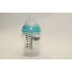 Feeding bottle (1 piece) Tommee tippee plastic transparent with turquoise twist 448