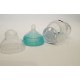 Feeding bottle (1 piece) Tommee tippee plastic transparent with turquoise twist 448