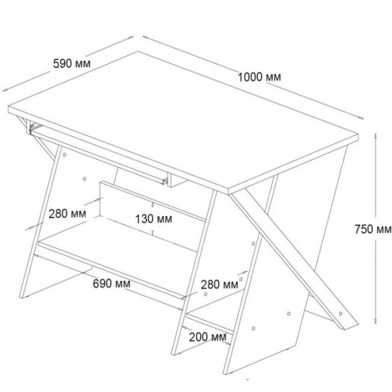 Computer desk Zhuk Comfy-Home wenge+aluminum