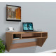 Wall mounted computer desk AirTable-II Mini Comfy-Home walnut