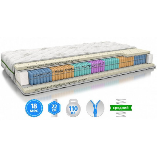 MIRAGE anatomical orthopedic mattress with latex 70Х190