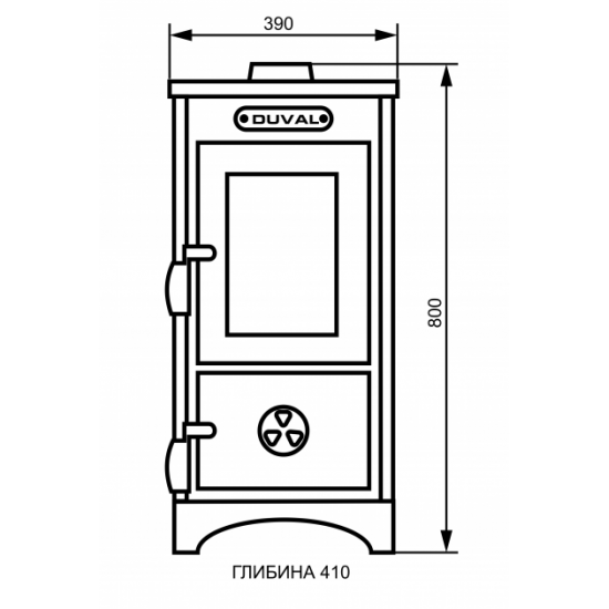 Stove-fireplace Duval EM-208F “euro potbelly stove”