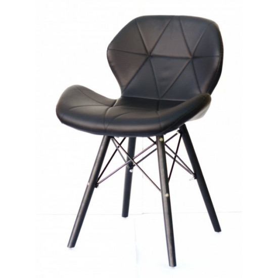 Dining chair Onder Mebli INVAR EK BLACK BK