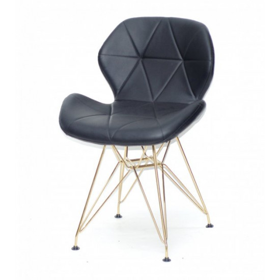 Dining chair Onder Mebli INVAR BLACK 04 GD - ML