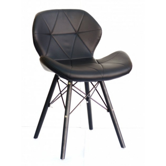 Dining chair Onder Mebli INVAR EK BLACK BK